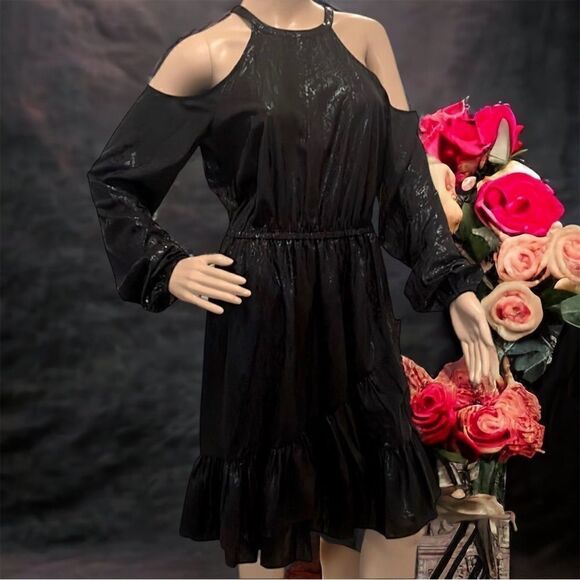 Michael Kors Snakeprint Ruffle Hem Dress NWOT - Picture 1 of 9